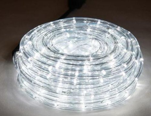 Instalatie tub luminos led flink fk-tl13-20m-b36-wh, 13 mm, 36 mini becuri/ml, 20 m, alimentare inclusa (alb)