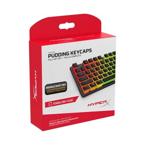 Kit butoane tastatura hyperx pudding black pbt, layout us