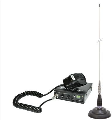 Kit statie radio cb midland alan 100 + antena pni ml100 cu magnet (negru)