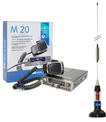 Kit statie radio cb midland m20 + antena midland lc59 cu magnet