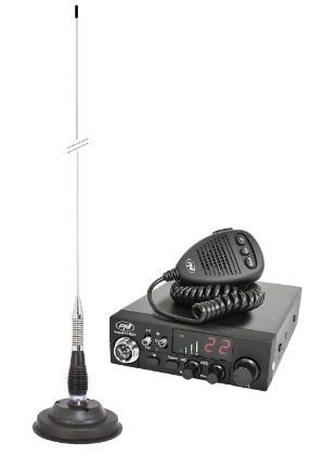 Kit statie radio cb pni escort hp 8024 asq + antena cb pni ml100