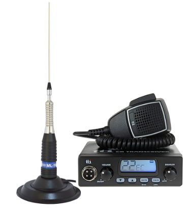 Kit statie radio cb tti tcb-550 + antena pni ml160 cu magnet