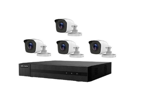 Kit supraveghere video hikvision hwk-t4144bh-mm, tehnologie turbo hd, 4 camere bullet hwt-b140-m + 1 dvr hwd-6104mh-g2, 4 canale + 1tb hdd 