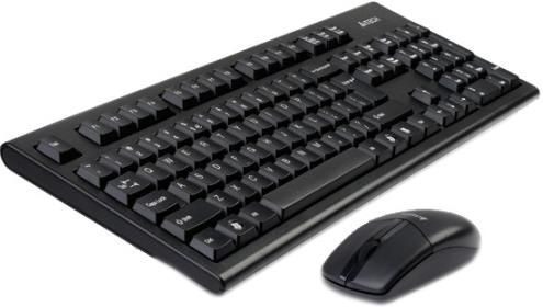 Kit tastatura si mouse a4tech wireless 3100n (negru)