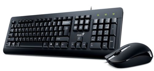 Kit tastatura si mouse genius km-160, usb (negru)