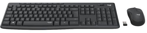 Kit wireless tastatura si mouse logitech mk295 silent, us layout, usb (negru)