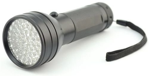 Lanterna uv albacom, 51 led-uri, rezistenta la apa, 380-395 nm (negru)