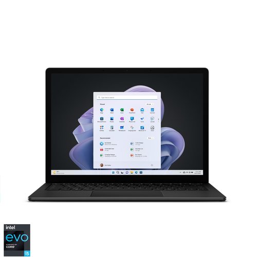 Laptop microsoft surface 5, procesor intel® core™ i5-1235u pana la 4.40 ghz, 13.5inch touch, 8gb, 512gb, intel® uhd graphics, windows 11 home, negru
