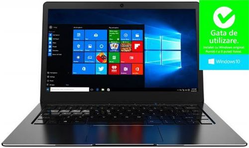 Laptop njoy aerial (procesor intel® celeron® n3350 (2m cache, up to 2.40 ghz), apollo lake, 13.3inchfhd, 4gb, win10 home, negru)