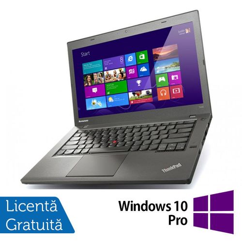 Laptop refurbished lenovo thinkpad t440 (procesor intel® core™ i5-4300u (3m cache, up to 2.90 ghz), 14inch, 4gb, 500gb hdd, 1600x900, intel® hd graphics 4400, win 10 pro)