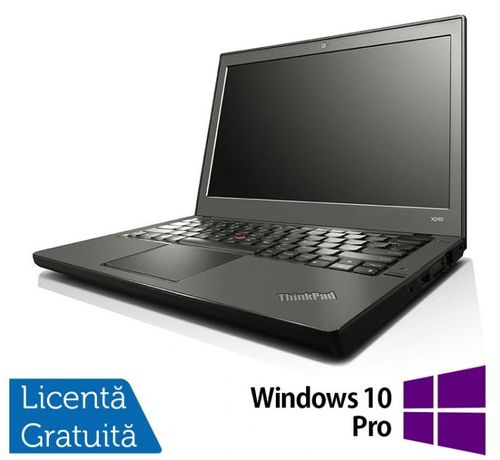Laptop refurbished lenovo thinkpad x240, intel core i5-4300u 1.90ghz, 8gb ddr3, 120gb ssd, 12 inch + windows 10 pro