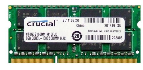 Memorie crucial ct8g3s160bm, ddr3, 8gb, cl11, 1600mhz