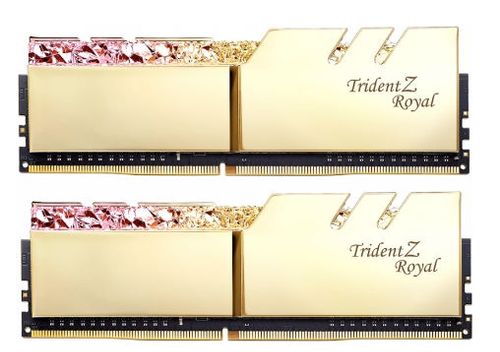 Memorii g.skill trident z royal rgb gold 32gb(2x16gb) ddr4 3200mhz cl16 1.35v dual channel kit
