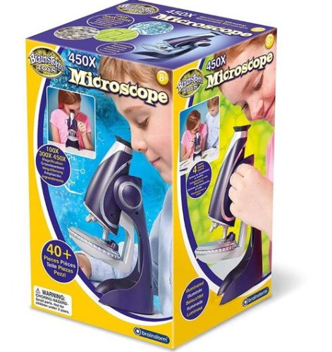 Brainstorm Toys Microscop brainstorm 450x e2070, 8 - 12 ani, 40 piese (multicolor)