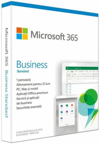 Microsoft 365 business standard 2020, 1 an, 1 user, engleza, retail