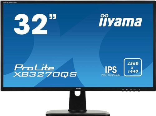 Monitor ips led iiyama 31.5inch xb3270qs-b1, wqhd (2560 x 1440), dvi, hdmi, displayport, boxe, 4 ms (negru)
