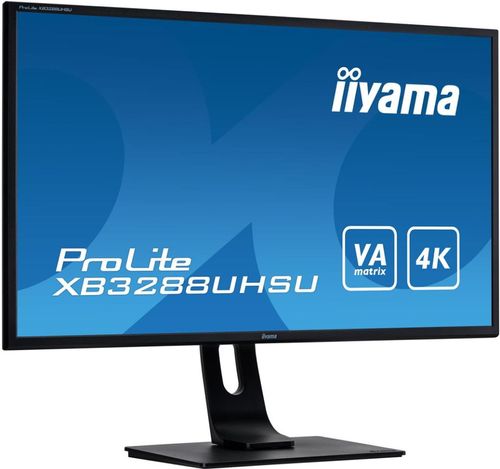 Monitor va led iiyama 31.5inch xb3288uhsu-b1, ultra hd (3840 x 2160), hdmi, displayport, usb 3.0, boxe (negru)