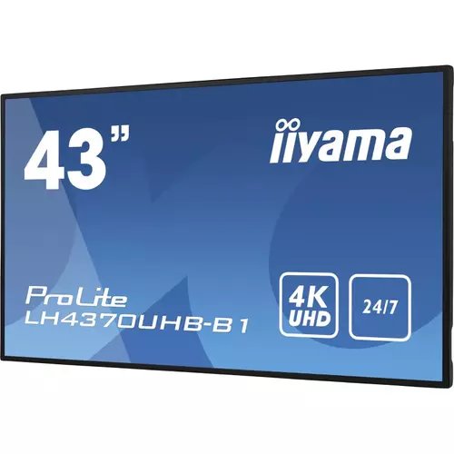 Monitor va led iiyama digital signage 43inch lh4370uhb-b1, uhd (3840 x 2160), hdmi (negru)