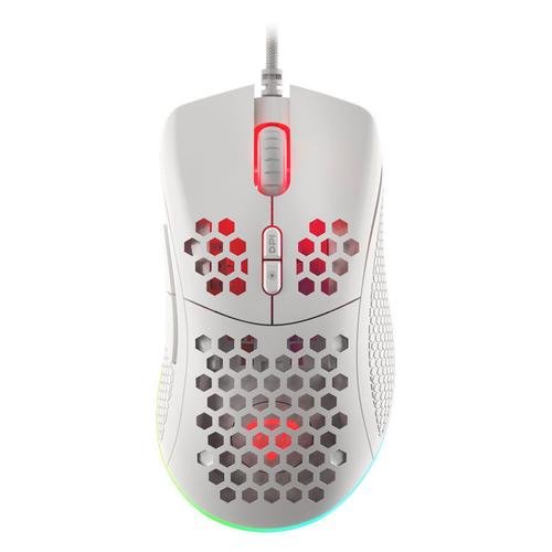 Mouse gaming genesis krypton 555, iluminare rgb, usb, 8000 dpi (alb) 