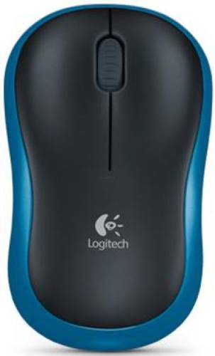 Mouse logitech optic wireless m185 (albastru)