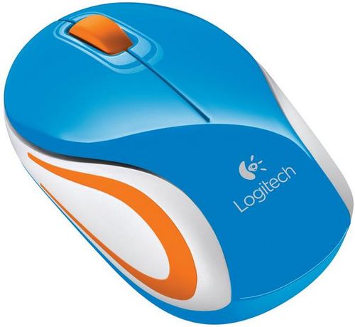 Mouse optic wireless logitech mini m187 (albastru)