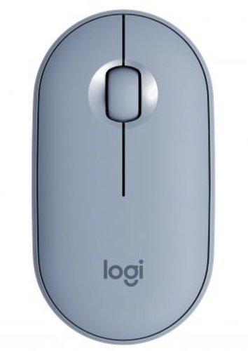 Mouse optic wireless logitech pebble m350, usb (albastru)