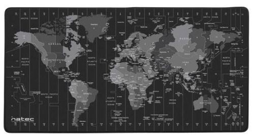 Mouse Pad Natec Time Zone Map, 800 x 400 (Negru)
