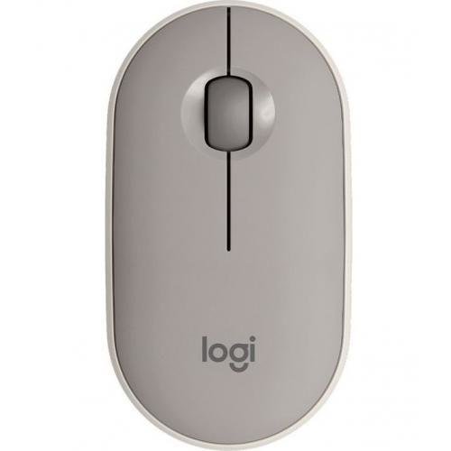 Mouse wireless logitech pebble m350, 1000 dpi, bluetooth/usb (crem)