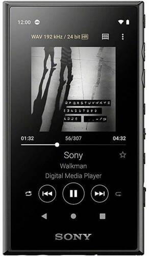 Mp4 player sony walkman nw-a105b, hi-res audio, android 9.0, ecran hd tactil, bluetooth, nfc, wi-fi, autonomie 26 ore, ldac, 16gb (negru)