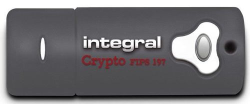 Nou! stick usb integral crypto, 16gb, usb 3.0, aes 256 bit (negru) 