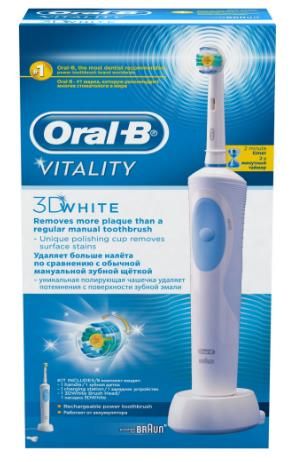 Periuta de dinti electrica oral-b vitality d12.513w , 7600 oscilatii/min (alb/albastru)