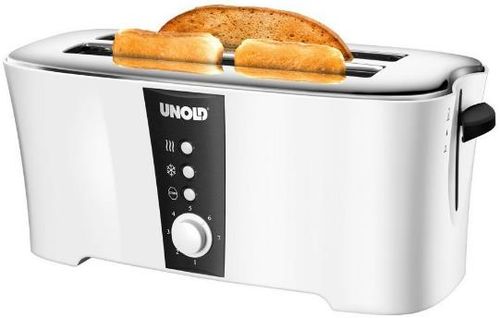 Prajitor de paine unold u38020, 2 sloturi extra lungi, 1350w (argintiu)
