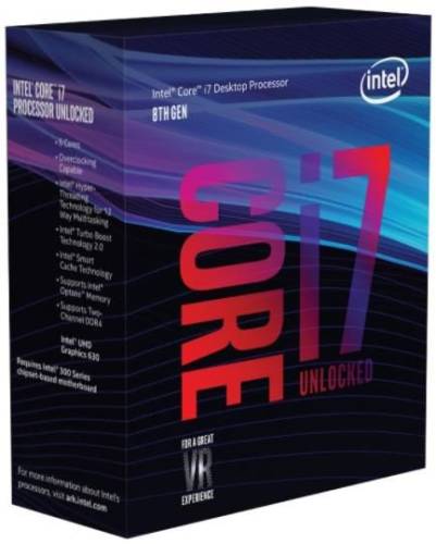 Procesor intel coffee lake core i7 8700k, 3.7 ghz, 1151-v2, 95w (box) 