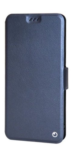 Protectie book cover lemontti elegant tlehpsnv pentru huawei p smart (albastru navy)