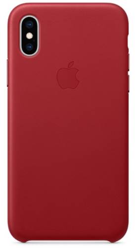 Protectie spate apple leather case red mrwk2zm/a pentru iphone xs (rosu)