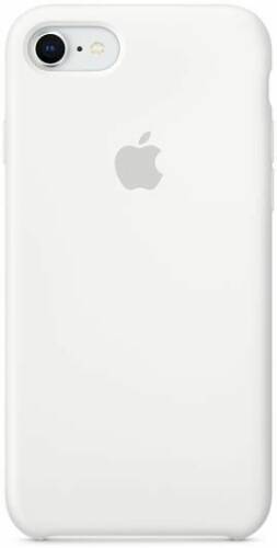 Protectie spate apple mmwf2zm/a silicone pentru iphone 7/8 (alb)