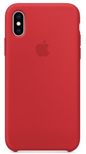 Protectie spate apple silicone case red mrwc2zm/a pentru iphone xs (rosu)