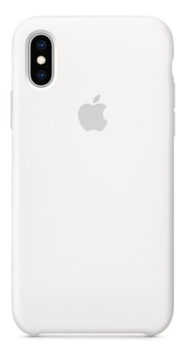 Protectie spate apple silicone case white mrw82zm/a pentru iphone xs (alb)