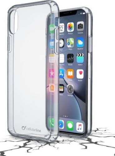Protectie spate cellularline clearduoiph961t, pentru apple iphone xr (transparent)