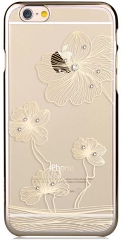 Protectie spate comma crystal flora cristale swarovski cmcrysfl360iph6cg pentru apple iphone 6/6s (auriu)