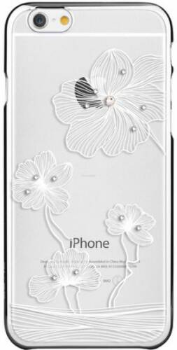 Protectie spate comma crystal flora rose pentru iphone 6 (argintiu)