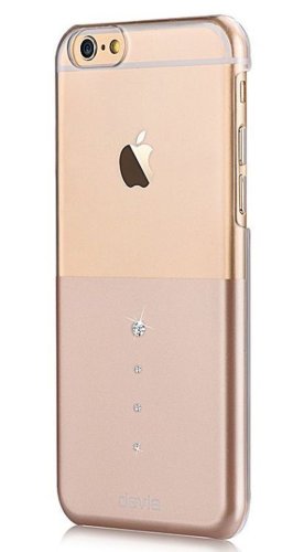 Protectie spate devia crystal unique dvuniqiph6cg pentru iphone 6 (auriu)