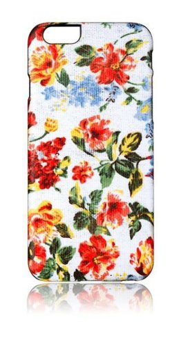 Protectie spate ikins fabric pattern vintage floral white k1351b pentru iphone 6 (multicolor)