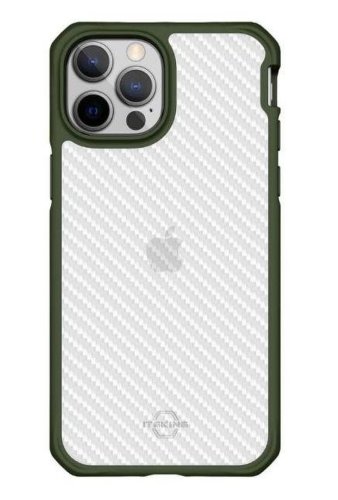 Protectie spate it skins hybrid tek pentru apple iphone 13 pro max (transparent/verde)