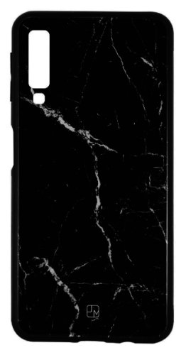 Protectie spate just must glass print black marble jmgpa718bkm pentru samsung galaxy a7 2018 (negru/alb)