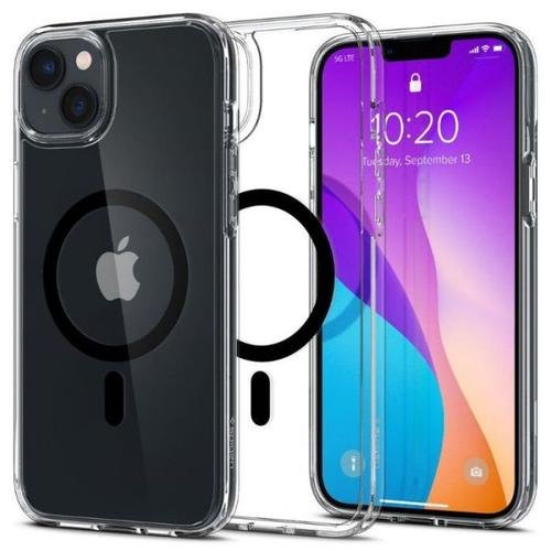 Protectie spate spigen ultra hybrid pentru apple iphone 14 (transparent/negru)