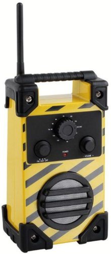 Radio portabil clip sonic ra1047, protectie din cauciuc (galben/negru)