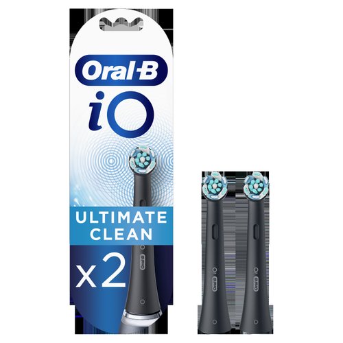 Rezerve periuta de dinti electrica oral-b io ultimate clean, compatibile doar cu seria io, 2 buc, negru
