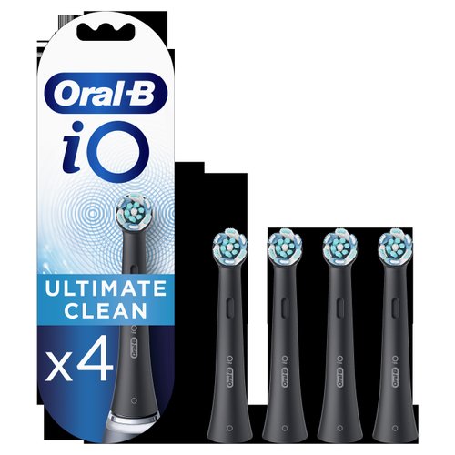 Rezerve periuta de dinti electrica oral-b io ultimate clean, compatibile doar cu seria io, 4 buc, negru