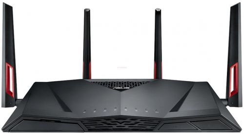 Router wireless asus rt-ac88u, gigabit, dual band, 3100 mbps, 4 antene externe